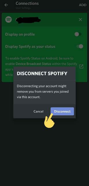 How to disconnect Spotify on Discord