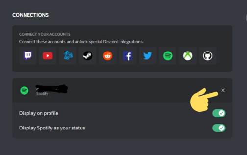 How to disconnect Spotify on Discord PC