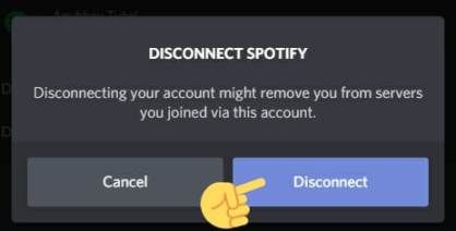 How to disconnect Spotify on Discord PC