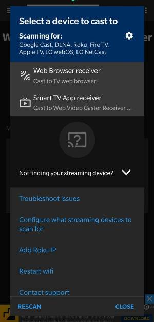 Smart TV App receiver Pluto TV