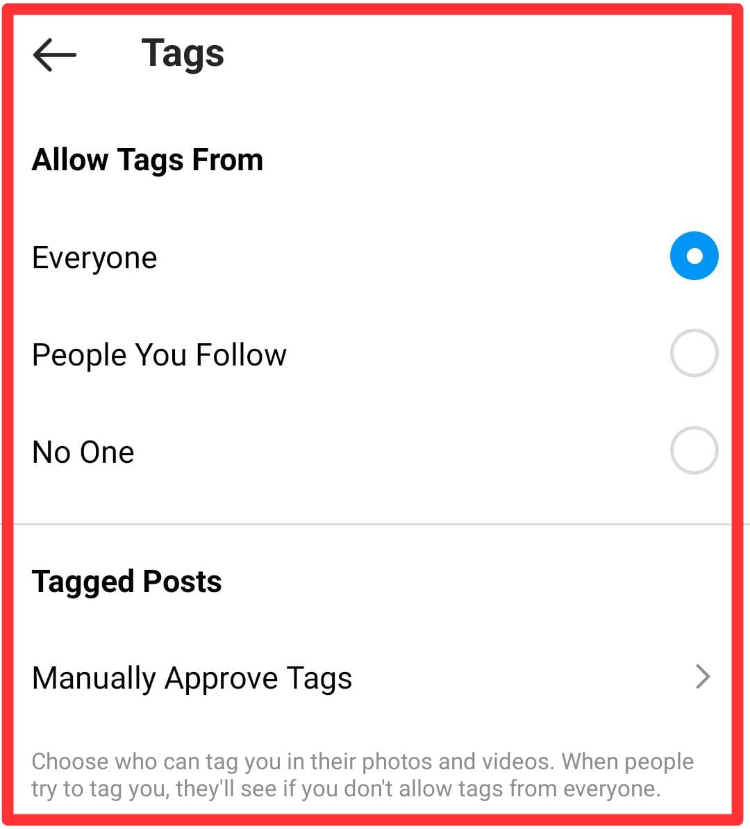 Disabled tagging instagram Unitopten