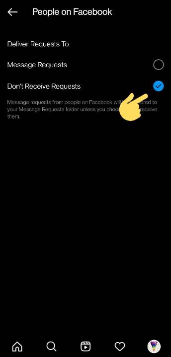 How to disable messages on Instagram