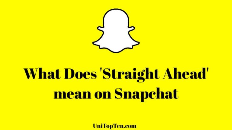 Straight Ahead meaning on Snapchat compass