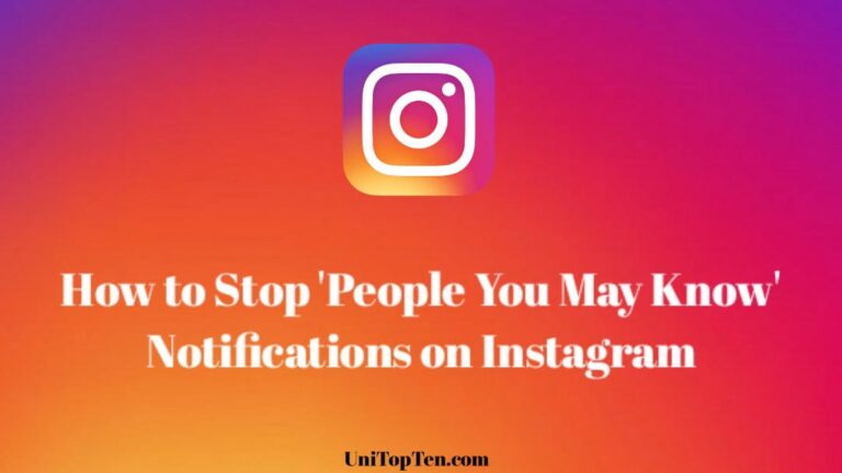 How to Stop 'People you may know Notification' on Instagram