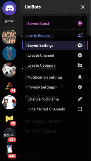 create AFK Channel in Discord PC