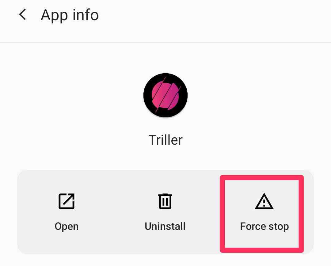Force Stop triller App