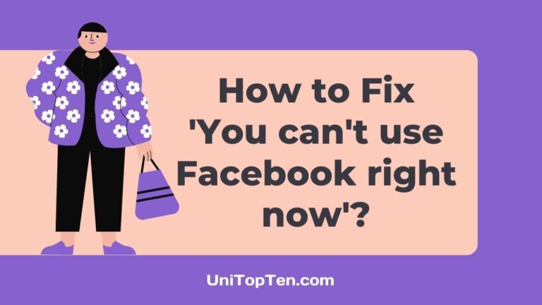 How to Fix 'You can't use Facebook right now'