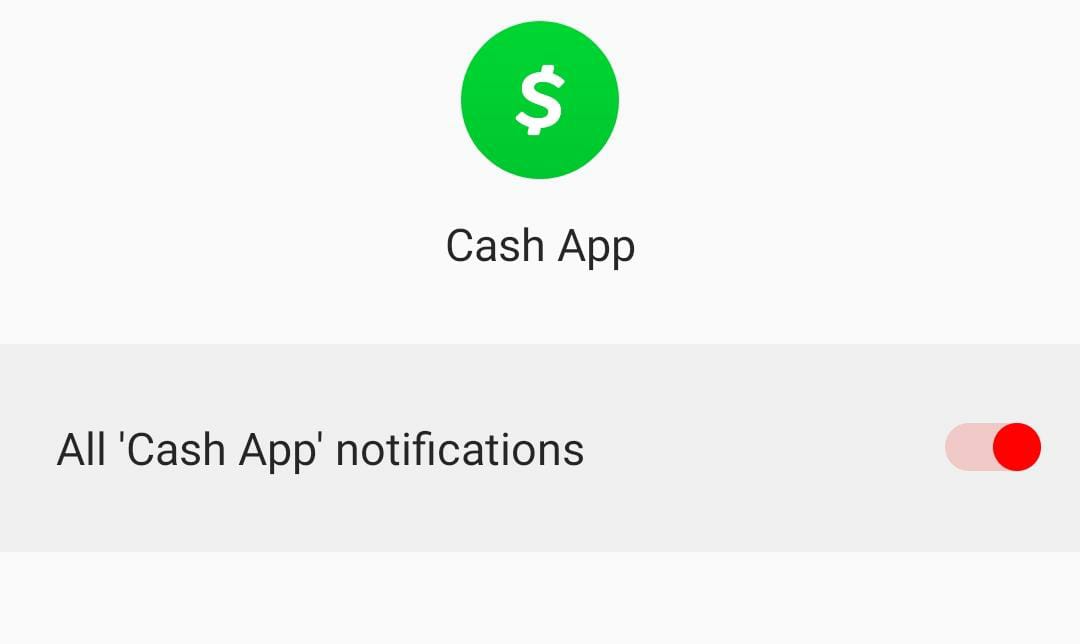 Turn on/off Cash App Notification