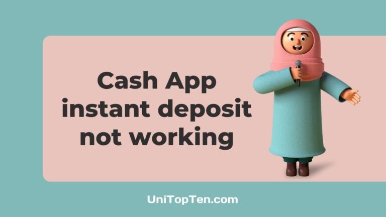Cash App instant deposit not working