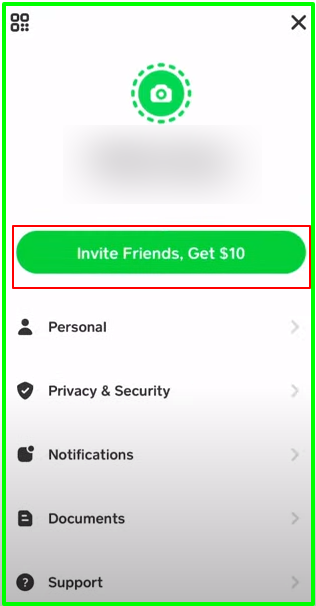 Cash App invite friends