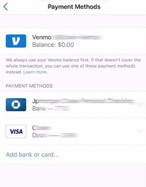 venmo credit card authorization failed