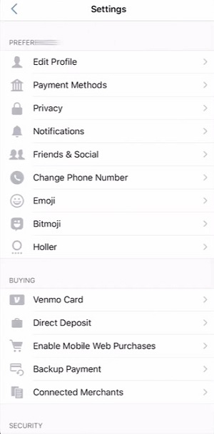 How to remove card from Venmo