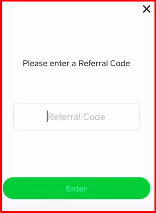 Enter Referral code Cash App