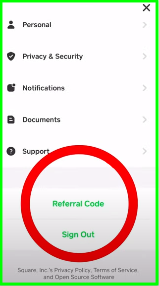 Where is Cash App Referral code