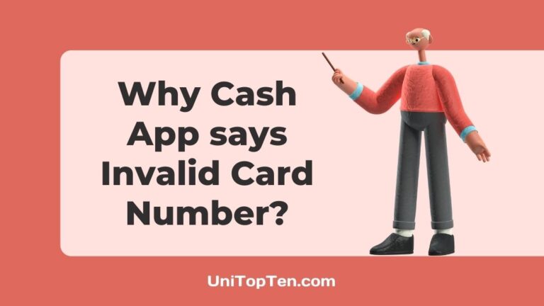 Why Cash App keeps saying Invalid Card Number