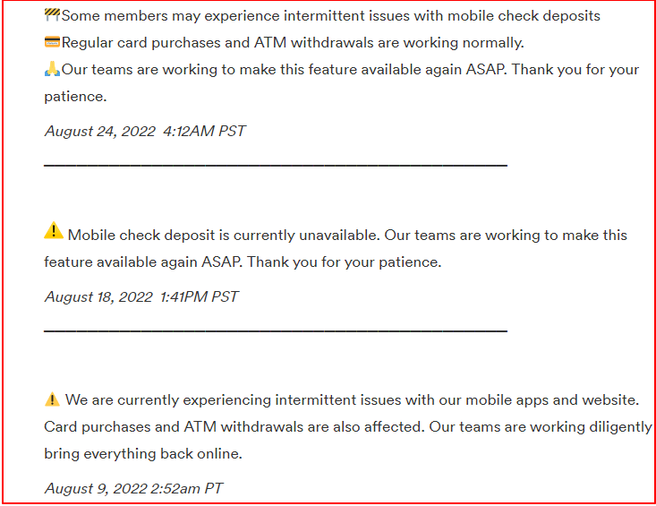 Chime server status