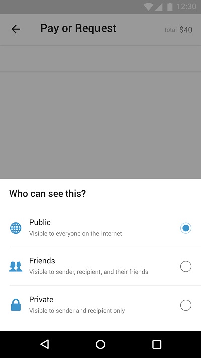 change a Venmo payment from private to public