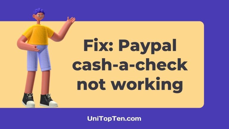 Fix Paypal cash a check not working