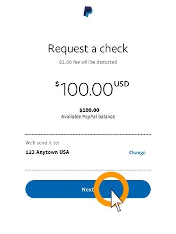 How to request check from Paypal