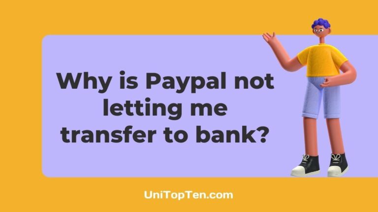 Paypal not letting me transfer to bank