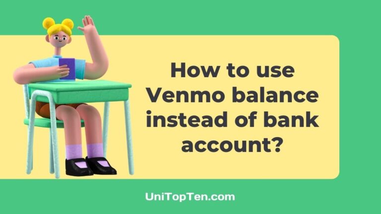 How to use Venmo balance instead of bank account