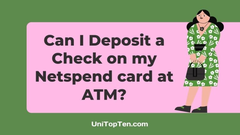 Deposit Check on Netspend card at ATM