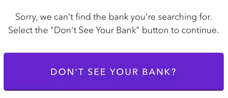 Don't see your bank Zelle