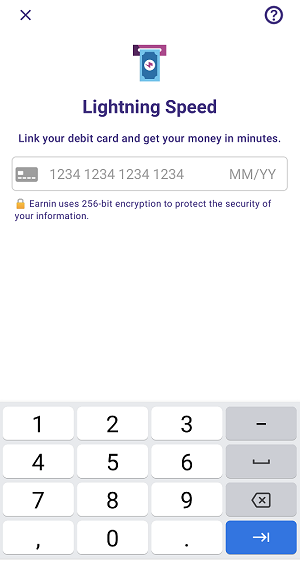 How to add debit card in Earnin
