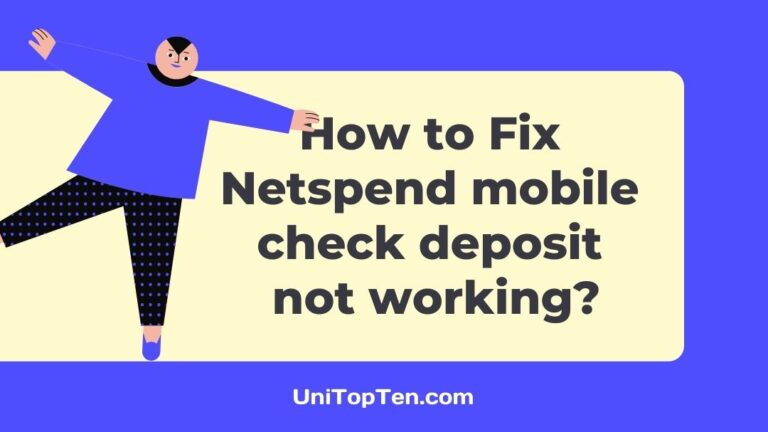 Fix Netspend mobile check deposit not working