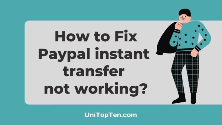 Paypal instant transfer not working