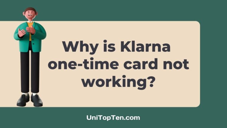 Klarna one-time card not working
