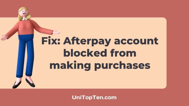 Afterpay account blocked from making purchases