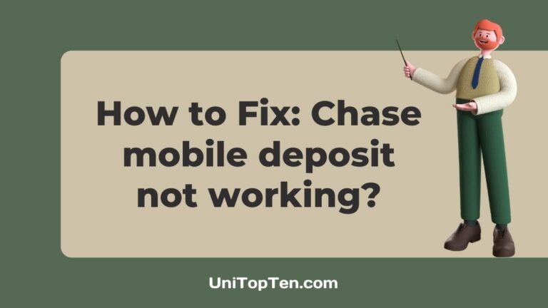 Chase mobile deposit not working