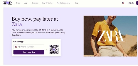 Does Zara accept Zip (Quadpay)