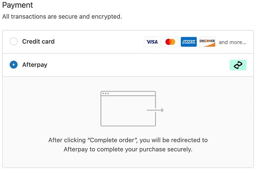 Afterpay not showing up at checkout