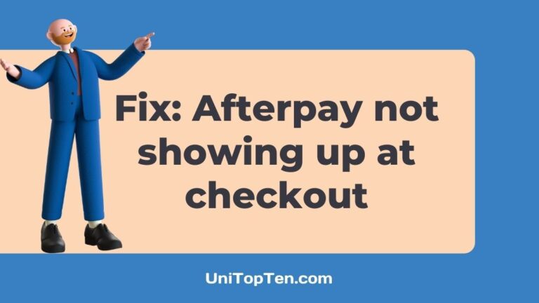 Fix: Afterpay not showing up at checkout