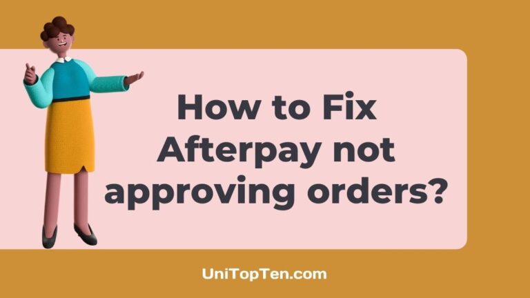 Fix Unfortunately we are unable to approve your order