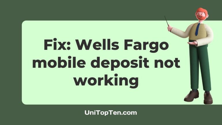 Wells Fargo mobile deposit not working