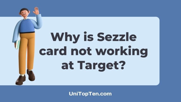 Why is Sezzle card not working at Target