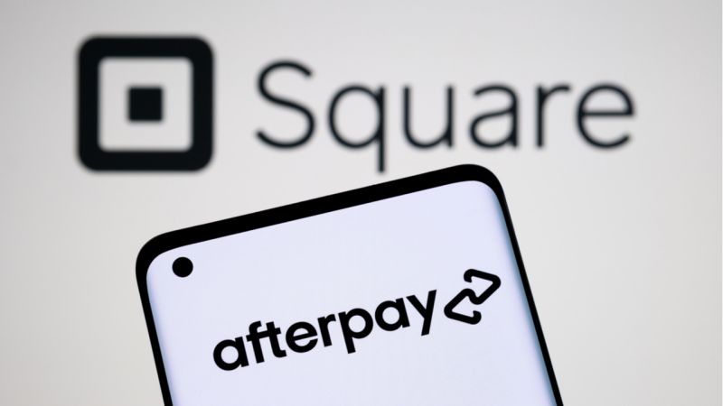 Afterpay logo on mobile screen