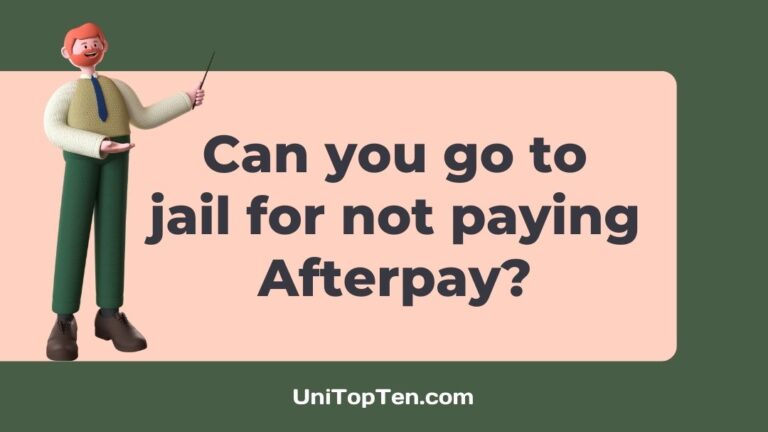 Can you go to jail for not paying Afterpay