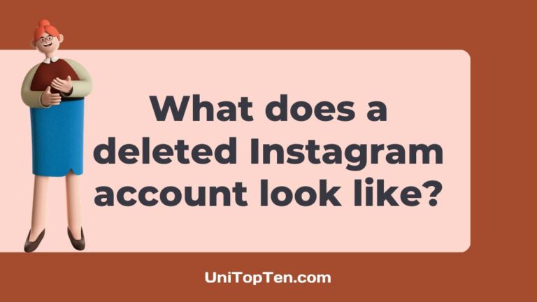 What does a deleted Instagram account look like