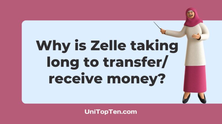 Why is Zelle taking so long to transfer money