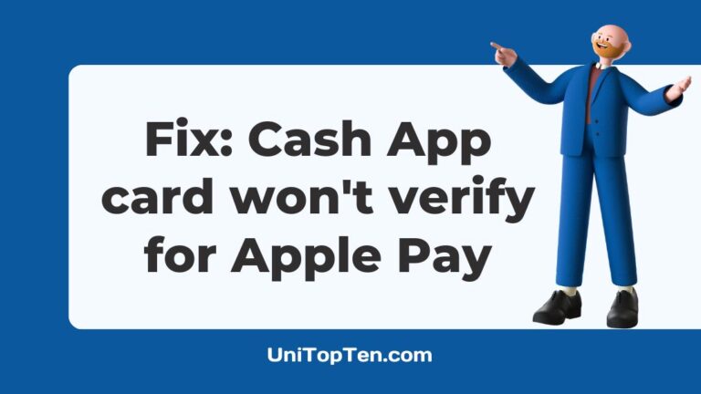 Fix Cash App card won't verify for Apple Pay