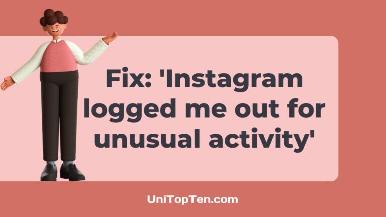 Instagram logged me out for unusual activity