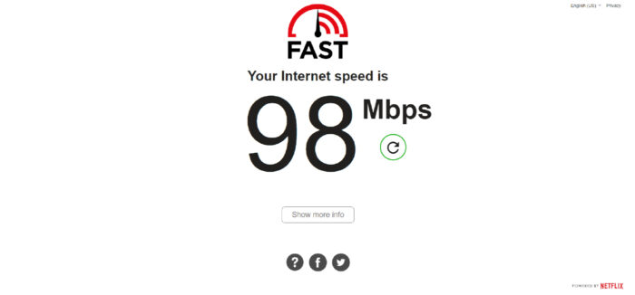 Network Speed Check at FAST