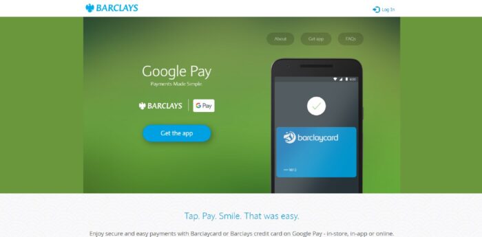Barclays - Google Pay Home Page
