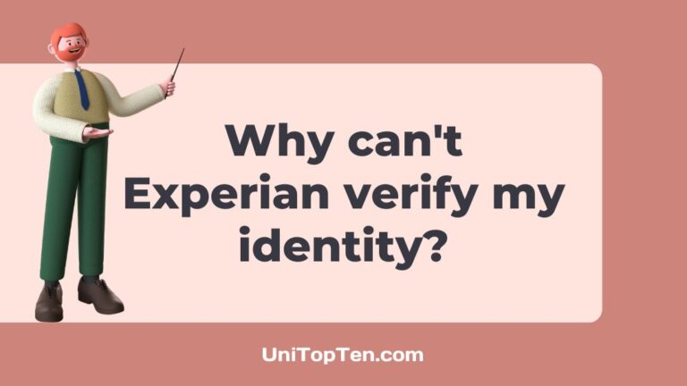 Experian unable to verify identity