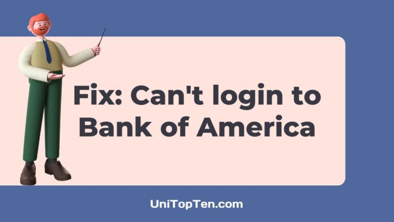 Fix Can't login to Bank of America