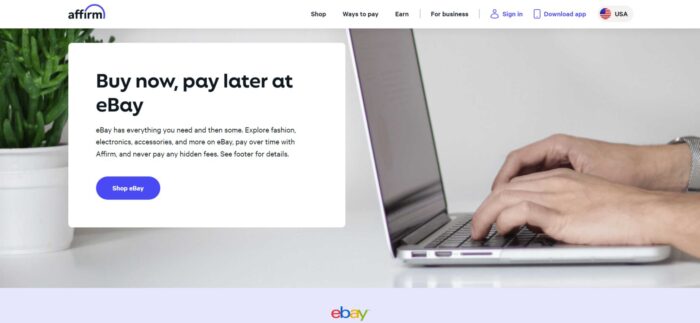 eBay with Affirm